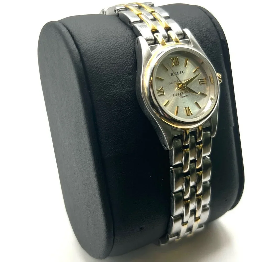 Vintage Relic Gold and Silver Watch Working